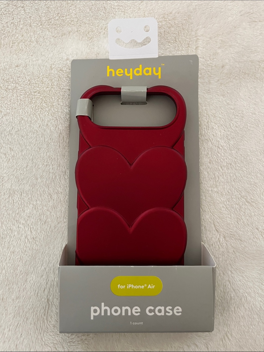 heyday Deep Red Double Heart Phone Case for iPhone Air